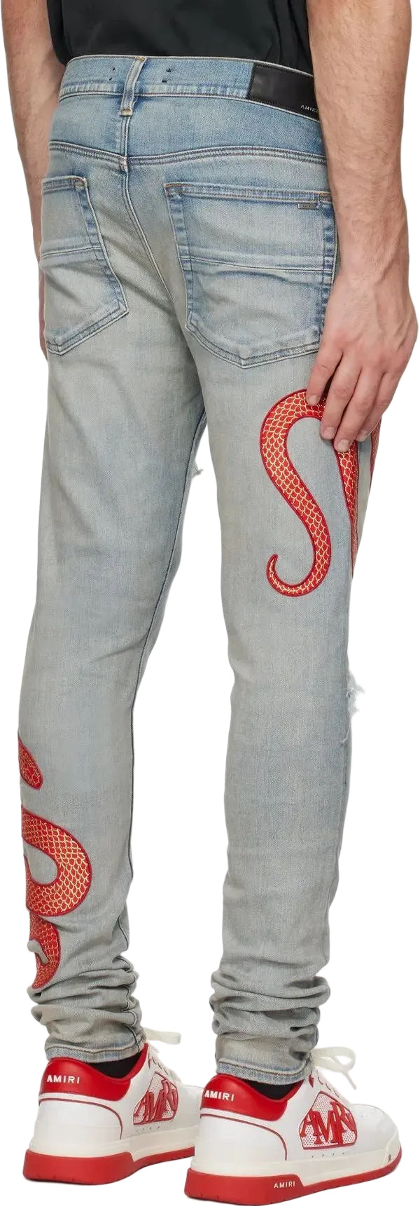 Amiri Style Distressed Jeans
