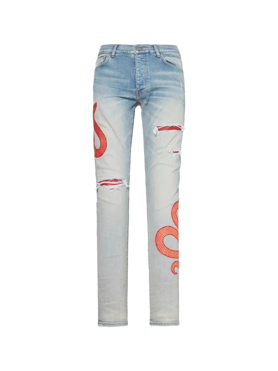 Amiri Style Distressed Jeans