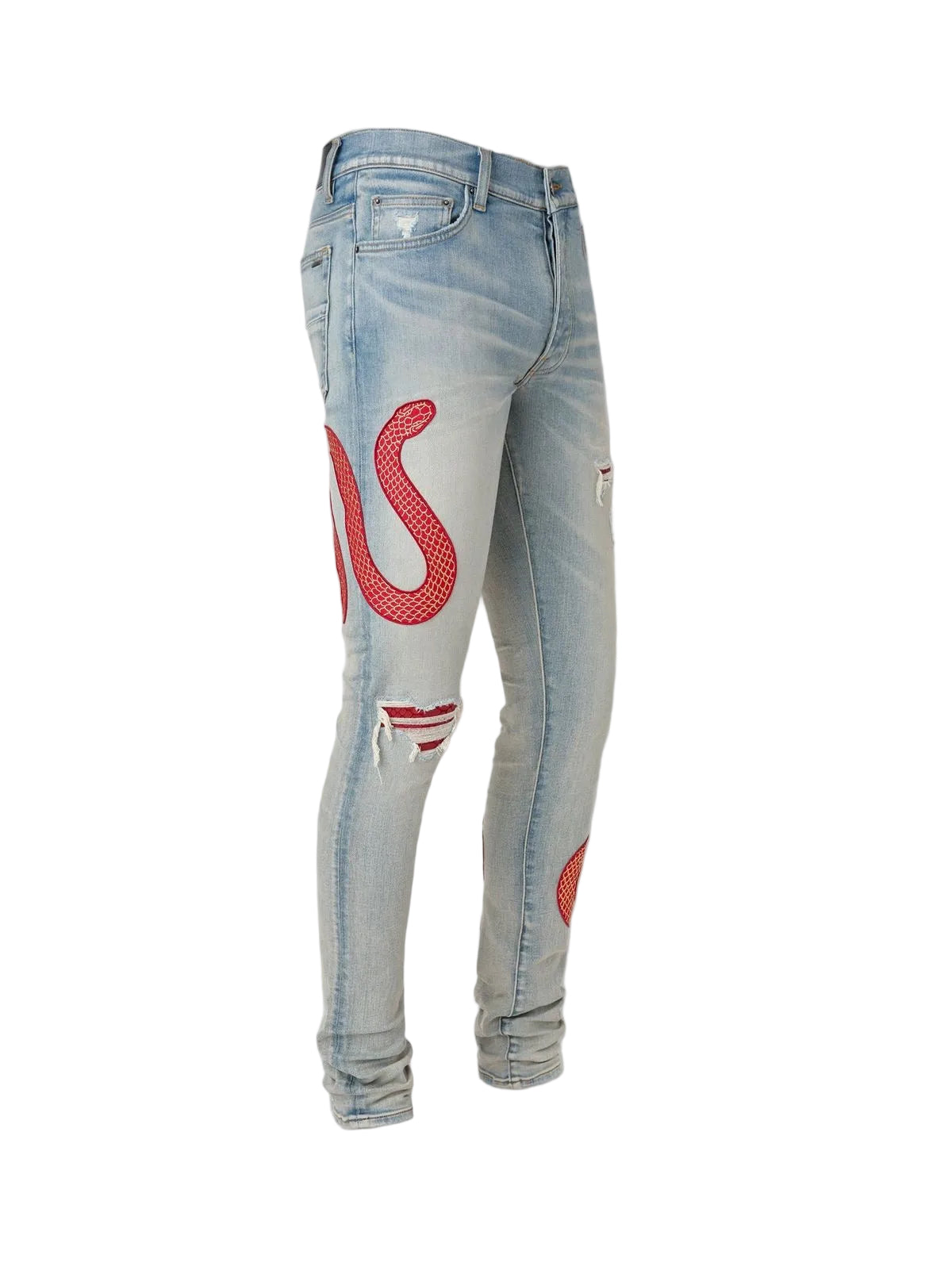 Amiri Style Distressed Jeans